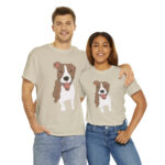 Cute Pit Bull On Sand Color T-shirt