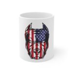 American Pitbull Patriot Ceramic Mug 11oz