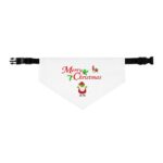 Merry Christmas Pet Bandana Collar - Ruff Paw Pack (White)