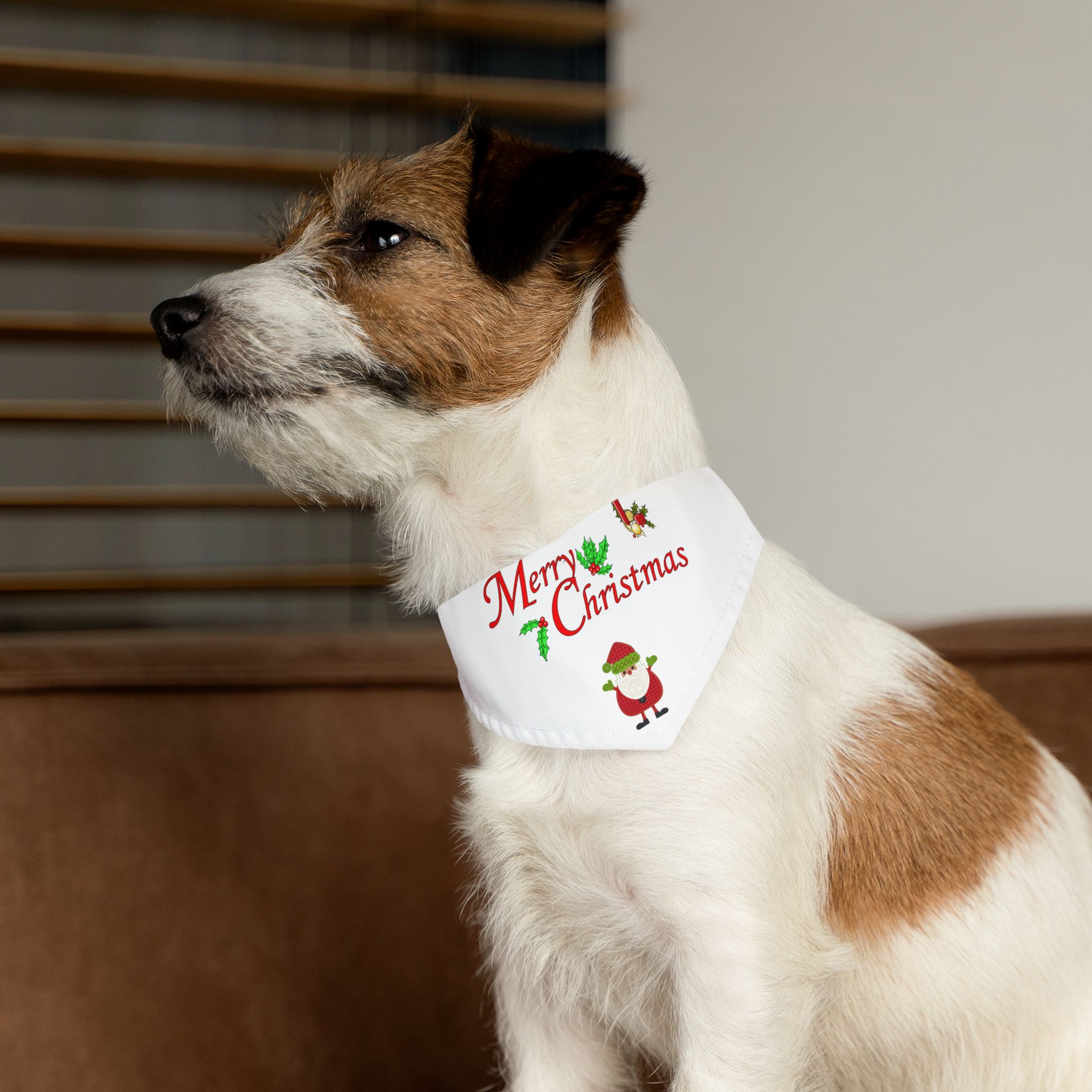 Merry Christmas Pet Bandana Collar - Ruff Paw Pack (White) - Image 8