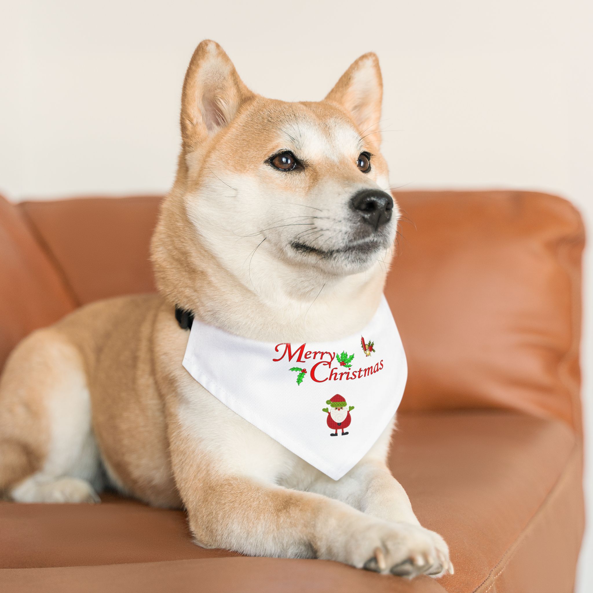 Merry Christmas Pet Bandana Collar - Ruff Paw Pack (White) - Image 5