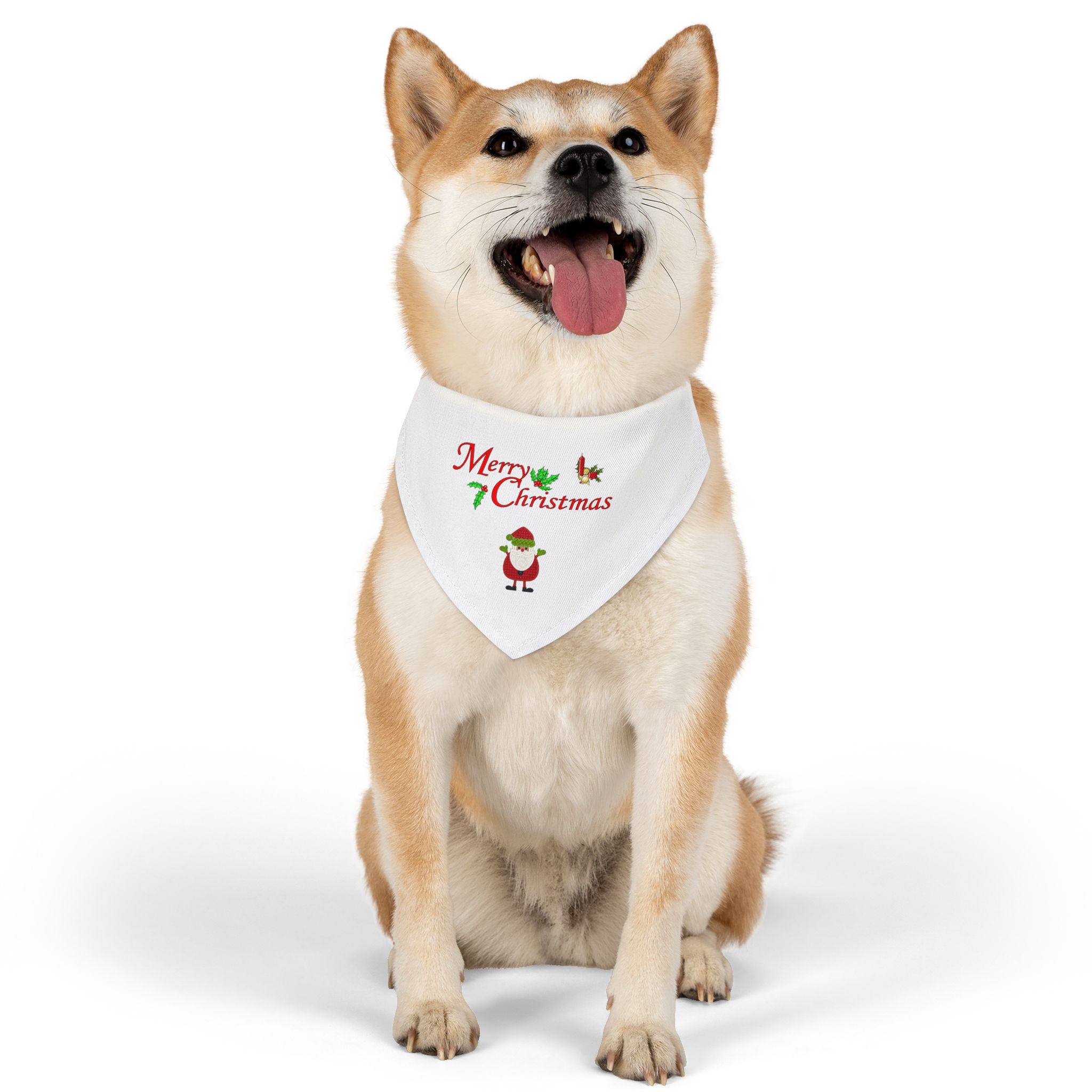 Merry Christmas Pet Bandana Collar - Ruff Paw Pack (White) - Image 4
