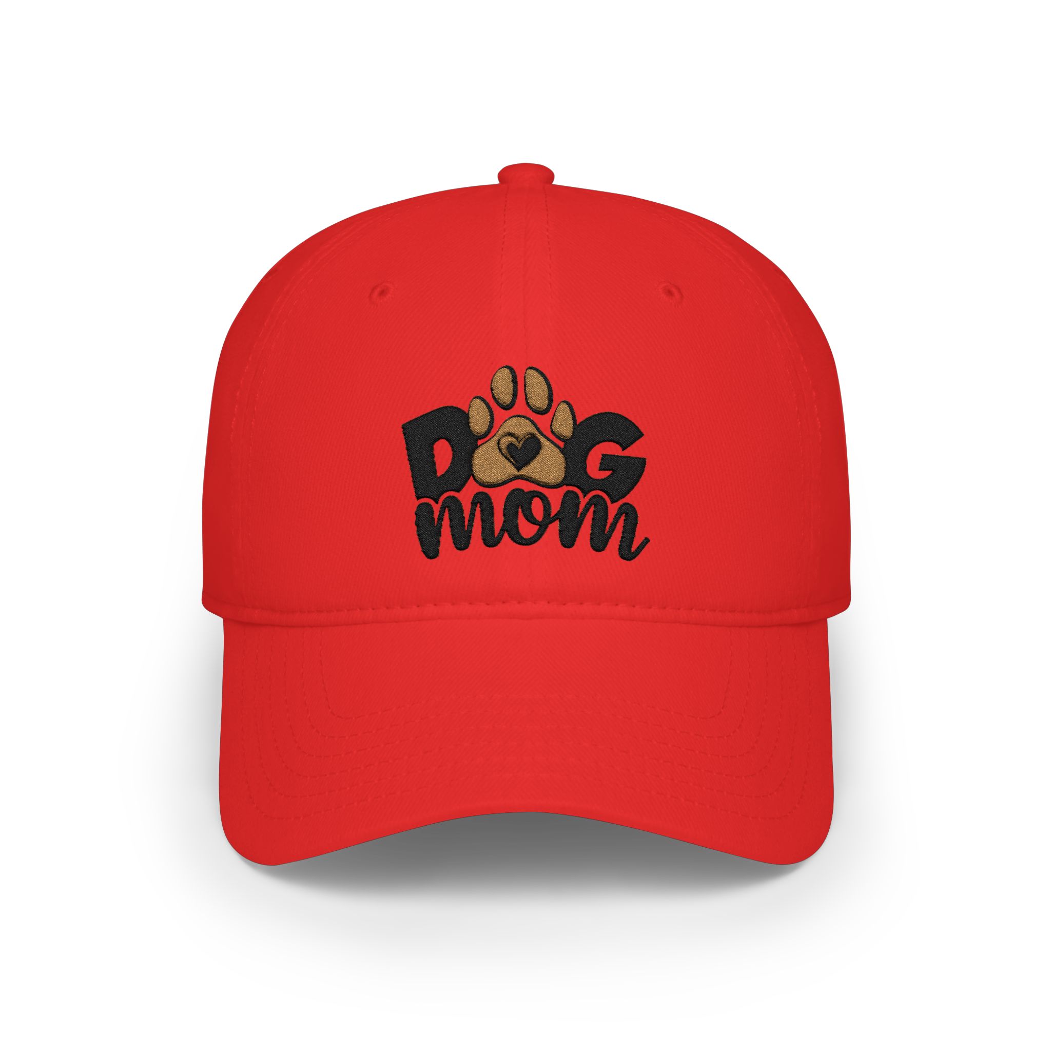 Dog Mom Low Profile Baseball Cap — Paw Print Embroidered Hat For Dog Moms - Image 5