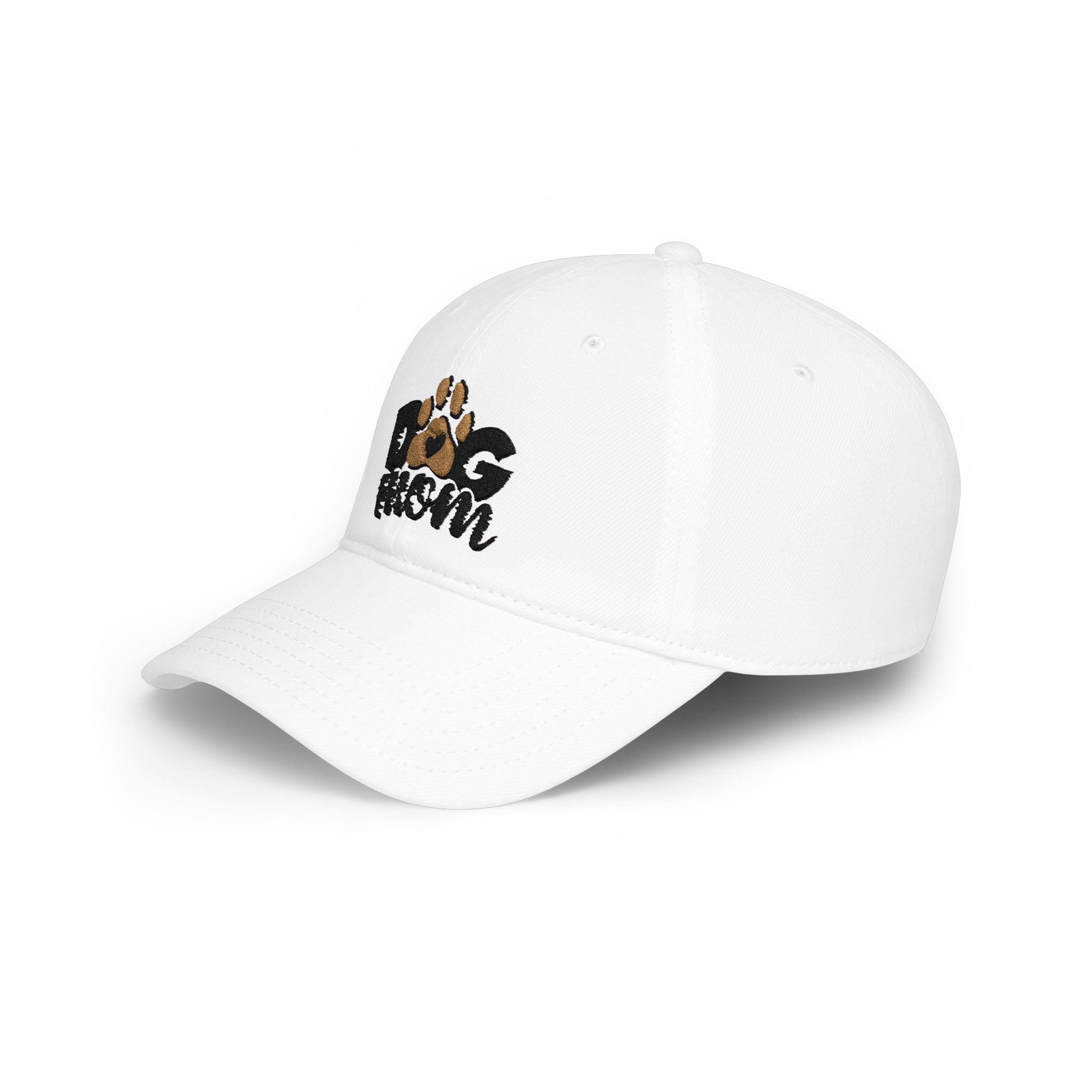Dog Mom Low Profile Baseball Cap — Paw Print Embroidered Hat For Dog Moms - Image 3
