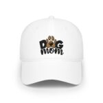 Dog Mom Low Profile Baseball Cap — Paw Print Embroidered Hat For Dog Moms