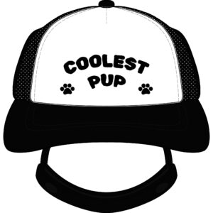 Coolest Pup Doggy Trucker Hat - Foam Mesh Cap For Your Pup