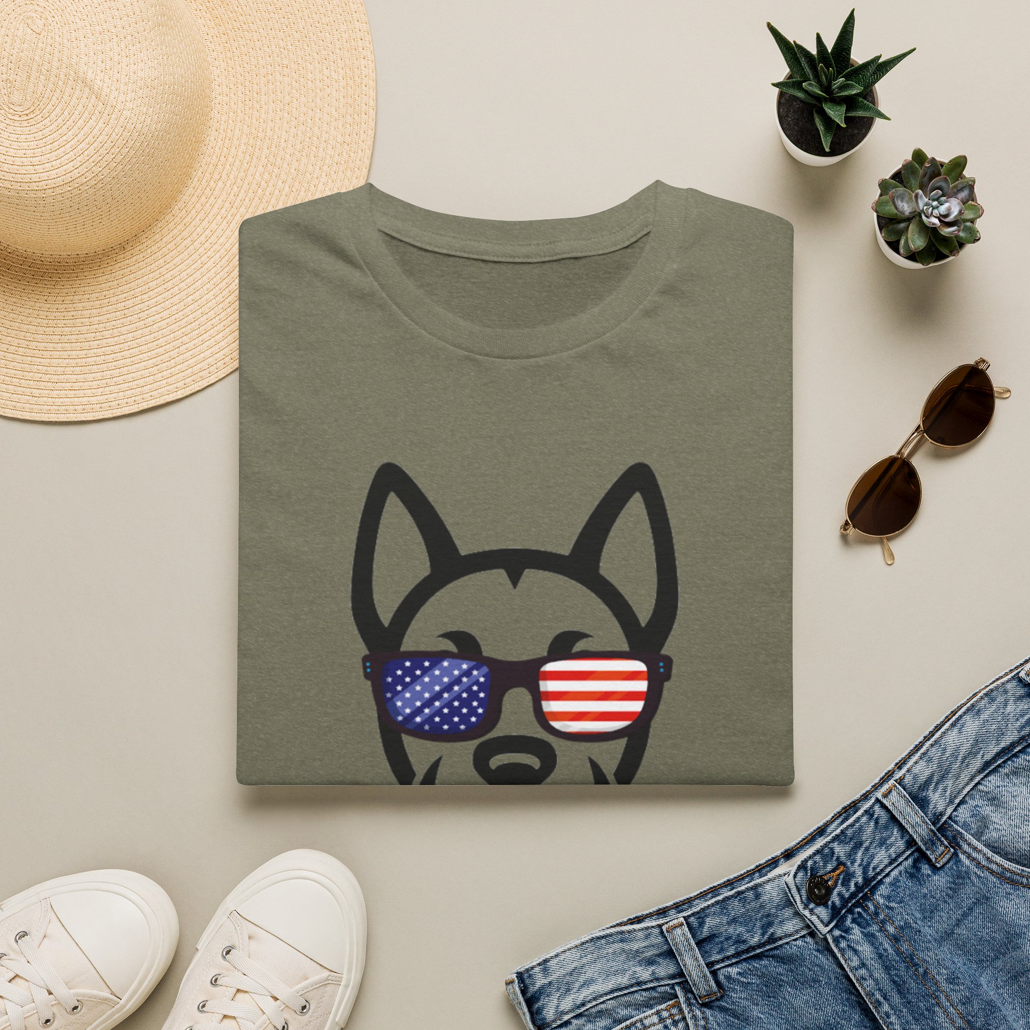 Patriotic Dog T-Shirt — 'America 250' Pointy Ears - Image 5