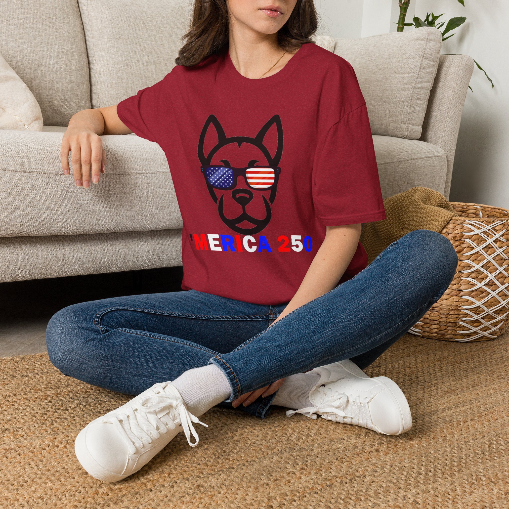 Patriotic Dog T-Shirt — 'America 250' Pointy Ears - Image 22