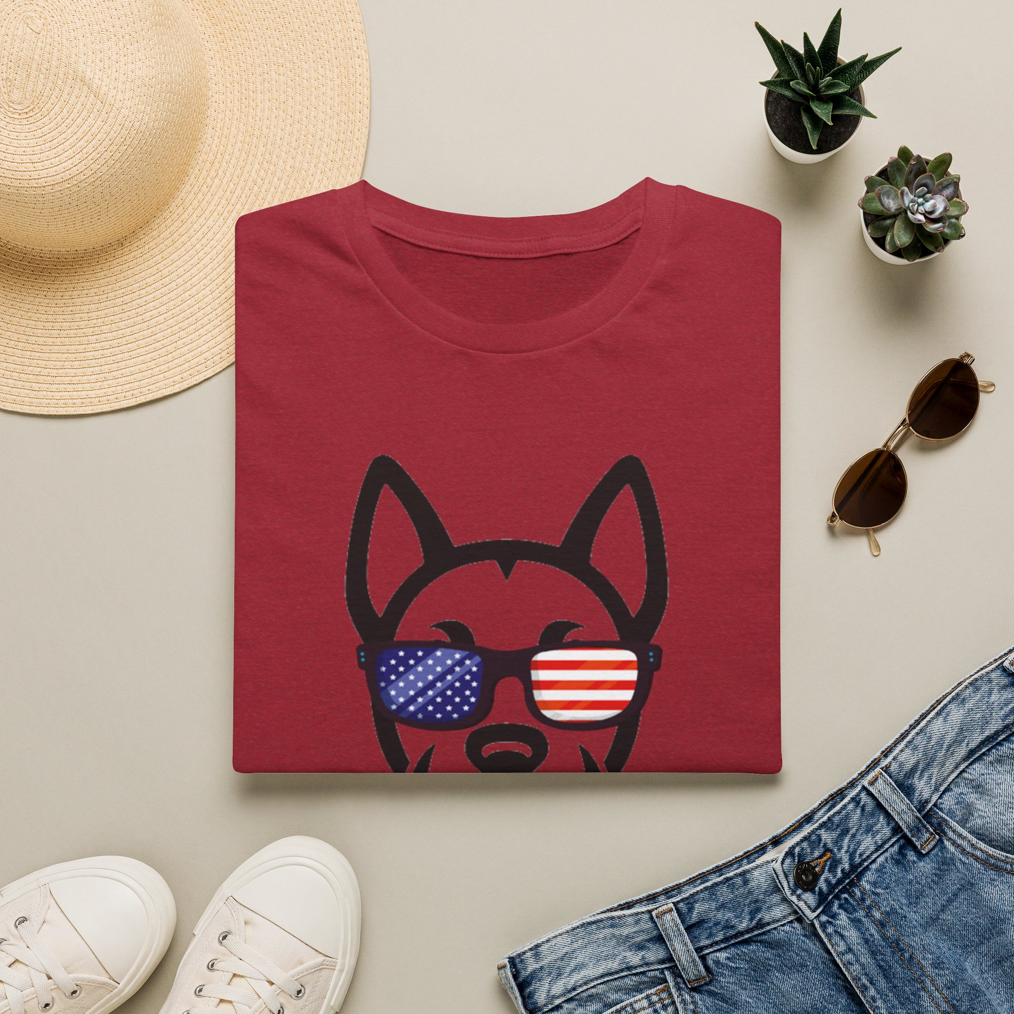 Patriotic Dog T-Shirt — 'America 250' Pointy Ears - Image 21