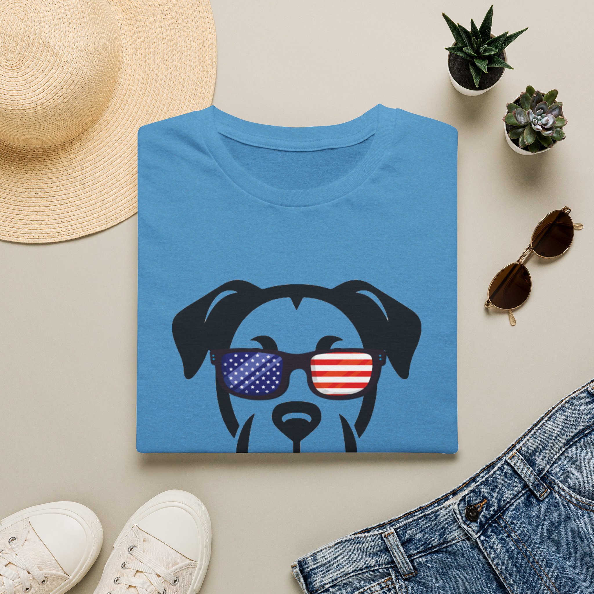 Patriotic Dog T-Shirt — 'America 250' Floppy Ears - Image 13