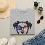 Patriotic Dog T-Shirt — 'America 250' Floppy Ears