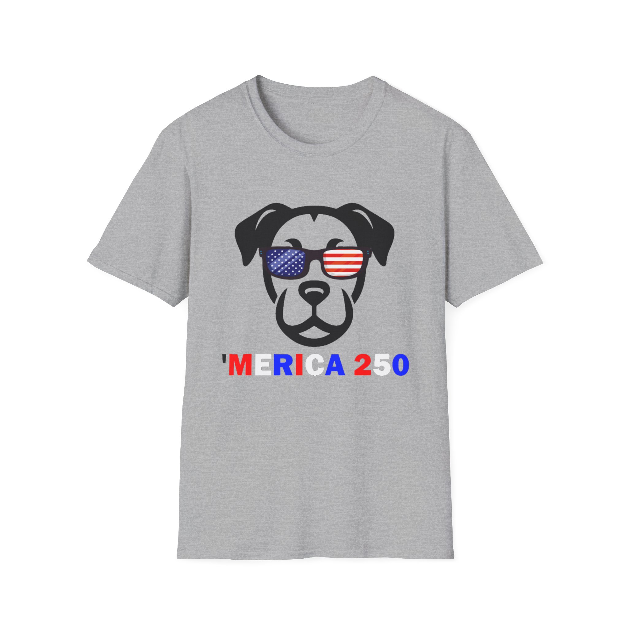 Patriotic Dog T-Shirt — 'America 250' Floppy Ears - Image 2