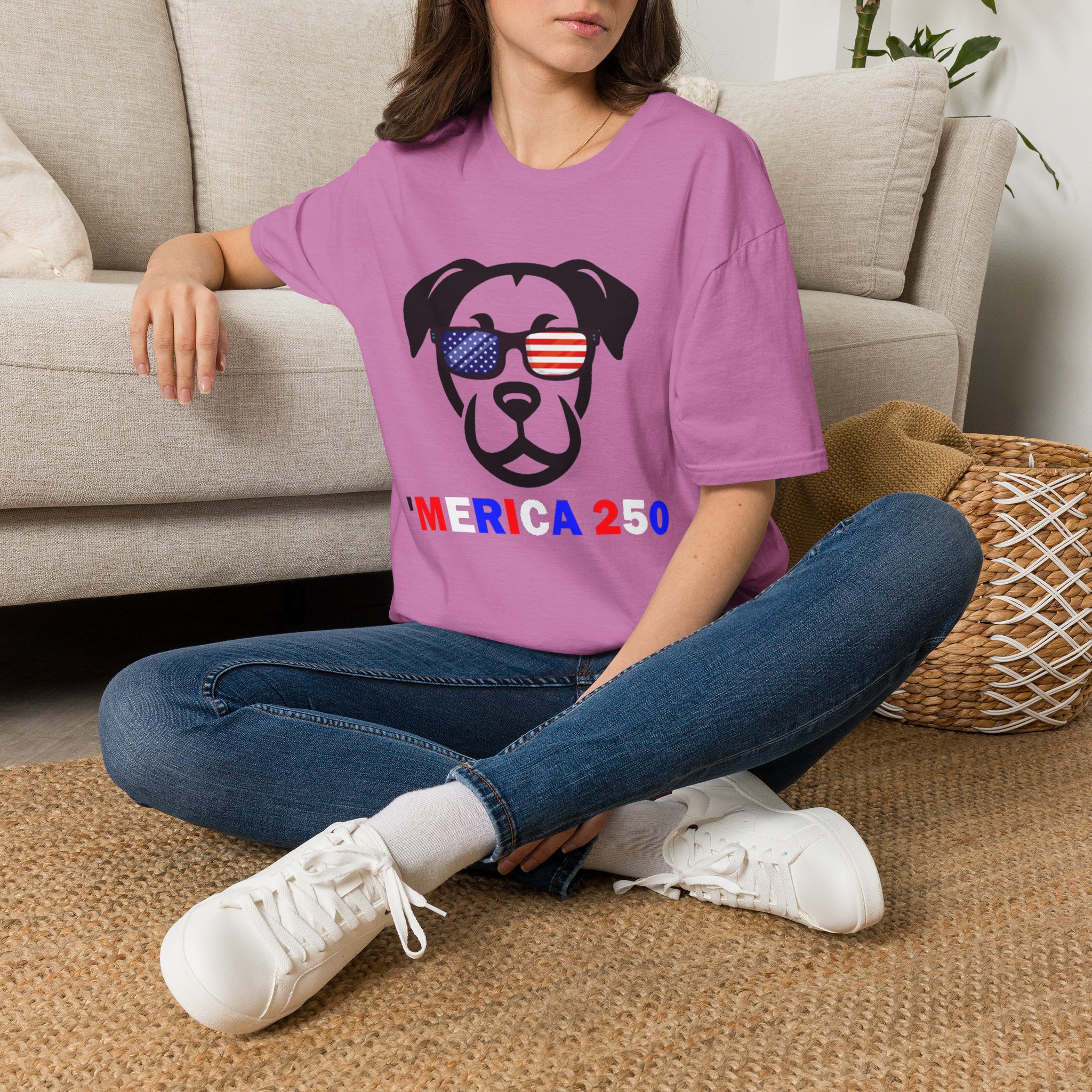 Patriotic Dog T-Shirt — 'America 250' Floppy Ears - Image 18