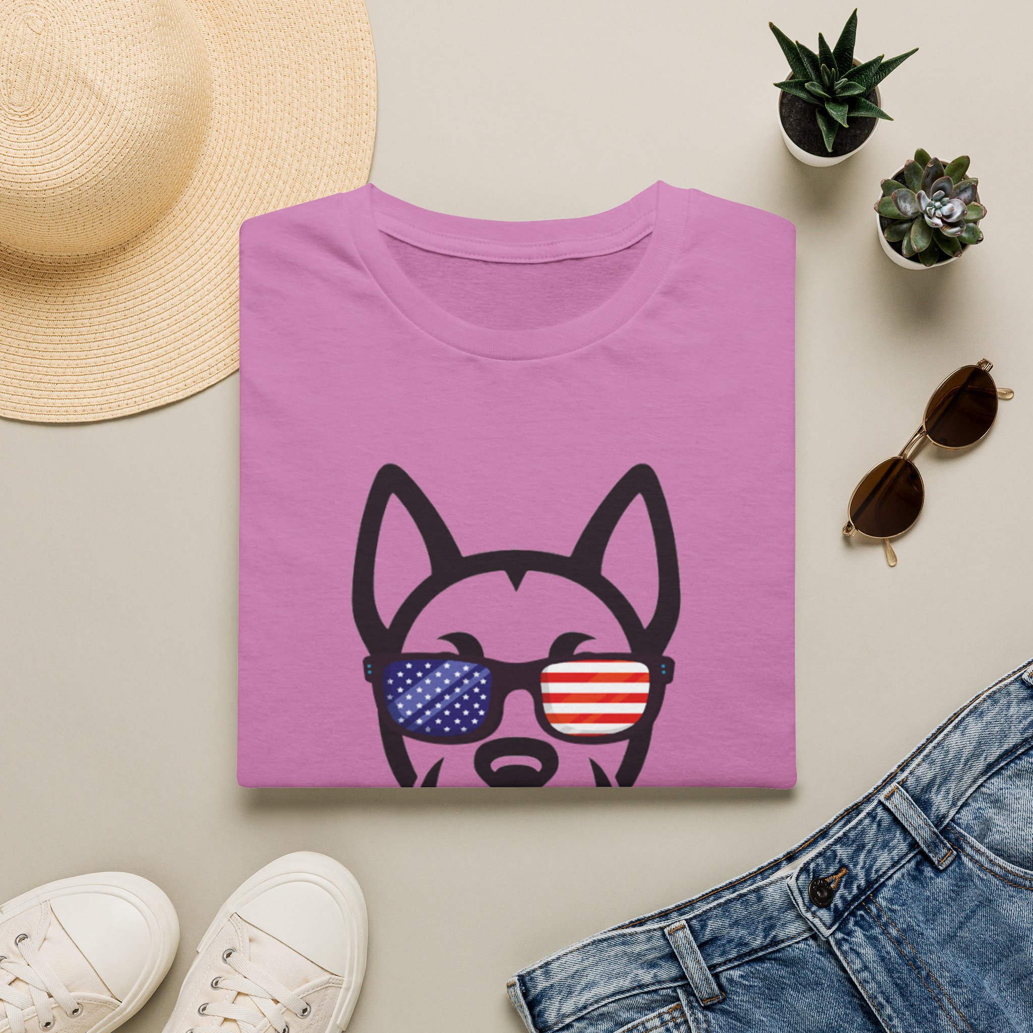 Patriotic Dog T-Shirt — 'America 250' Pointy Ears - Image 17