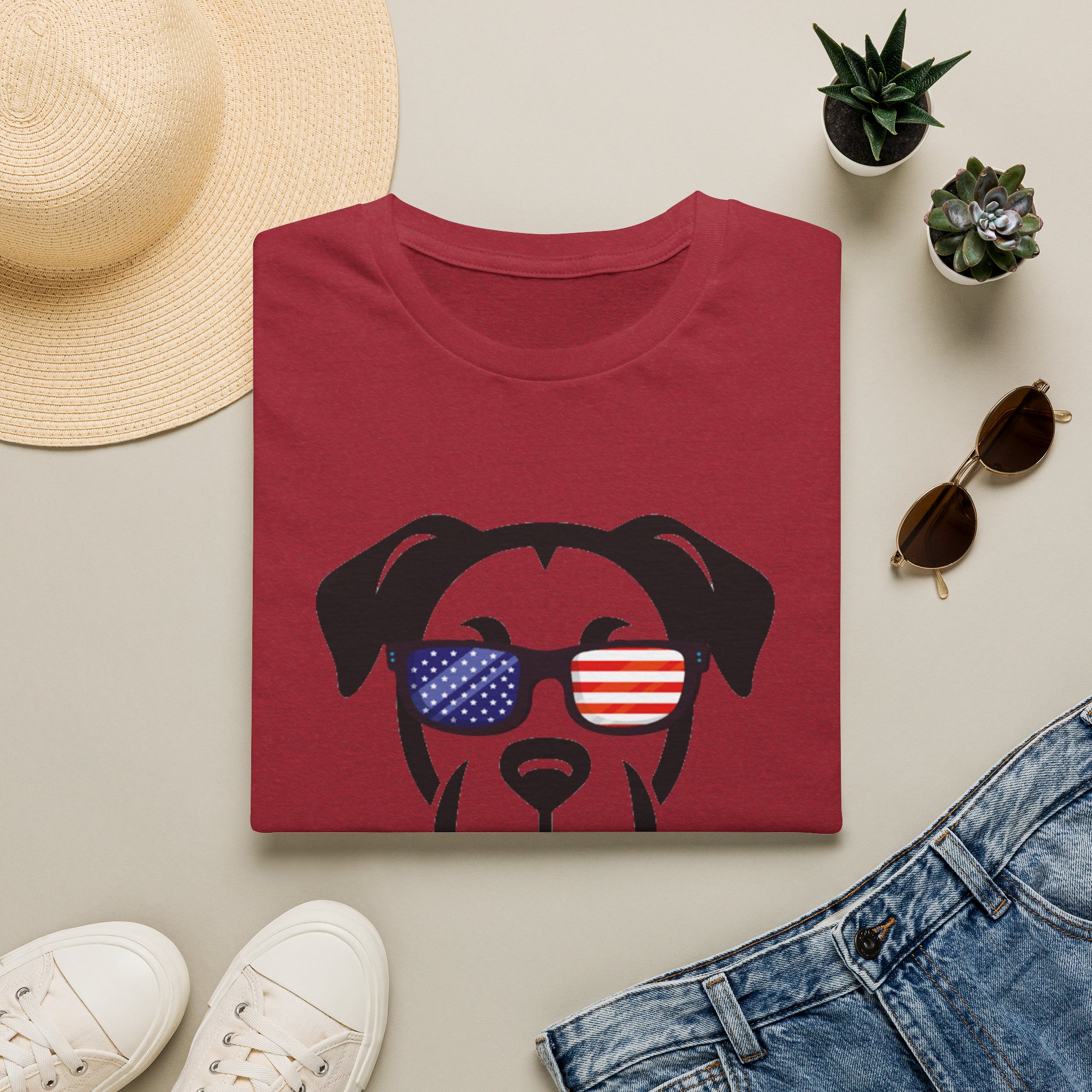 Patriotic Dog T-Shirt — 'America 250' Floppy Ears - Image 21