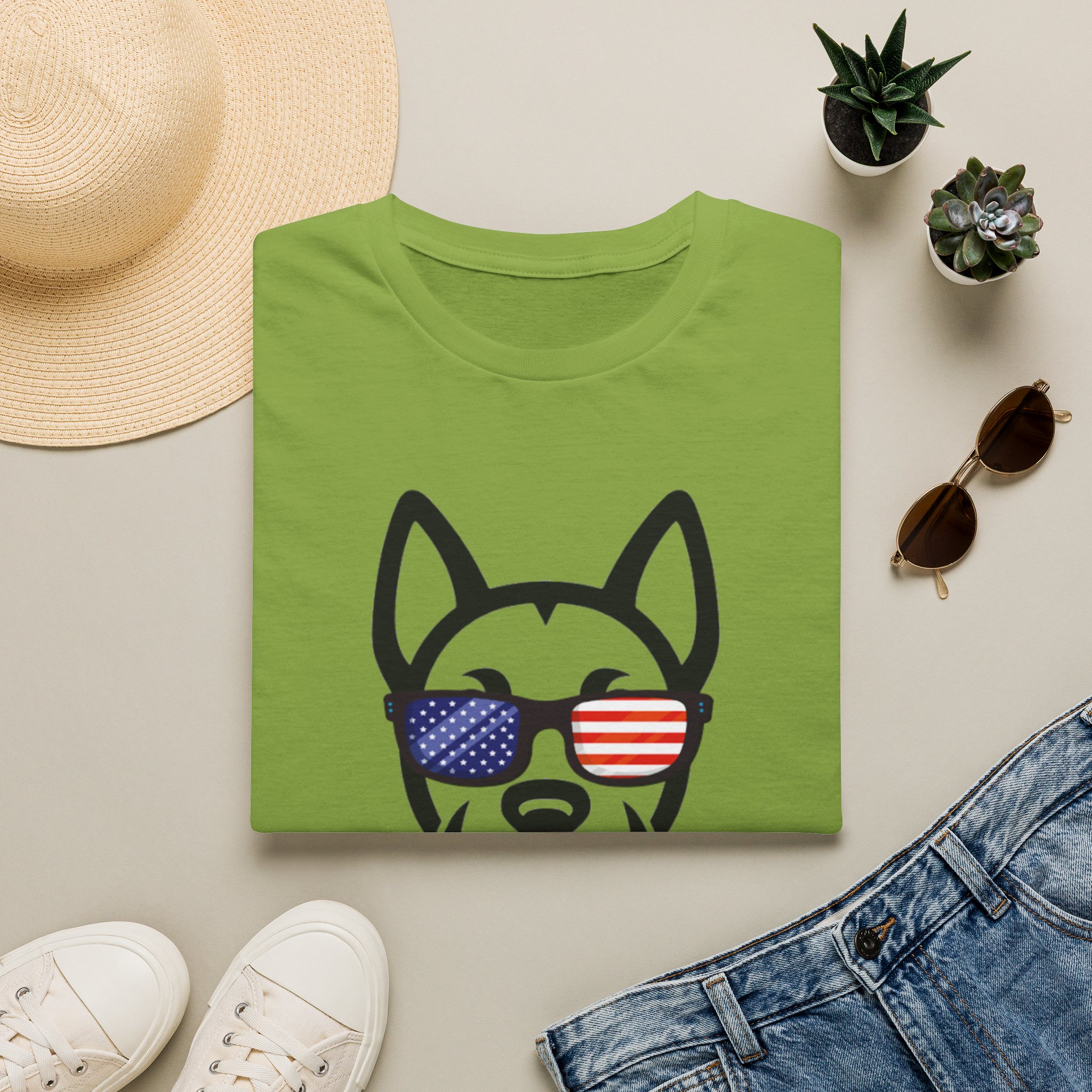 Patriotic Dog T-Shirt — 'America 250' Pointy Ears - Image 9