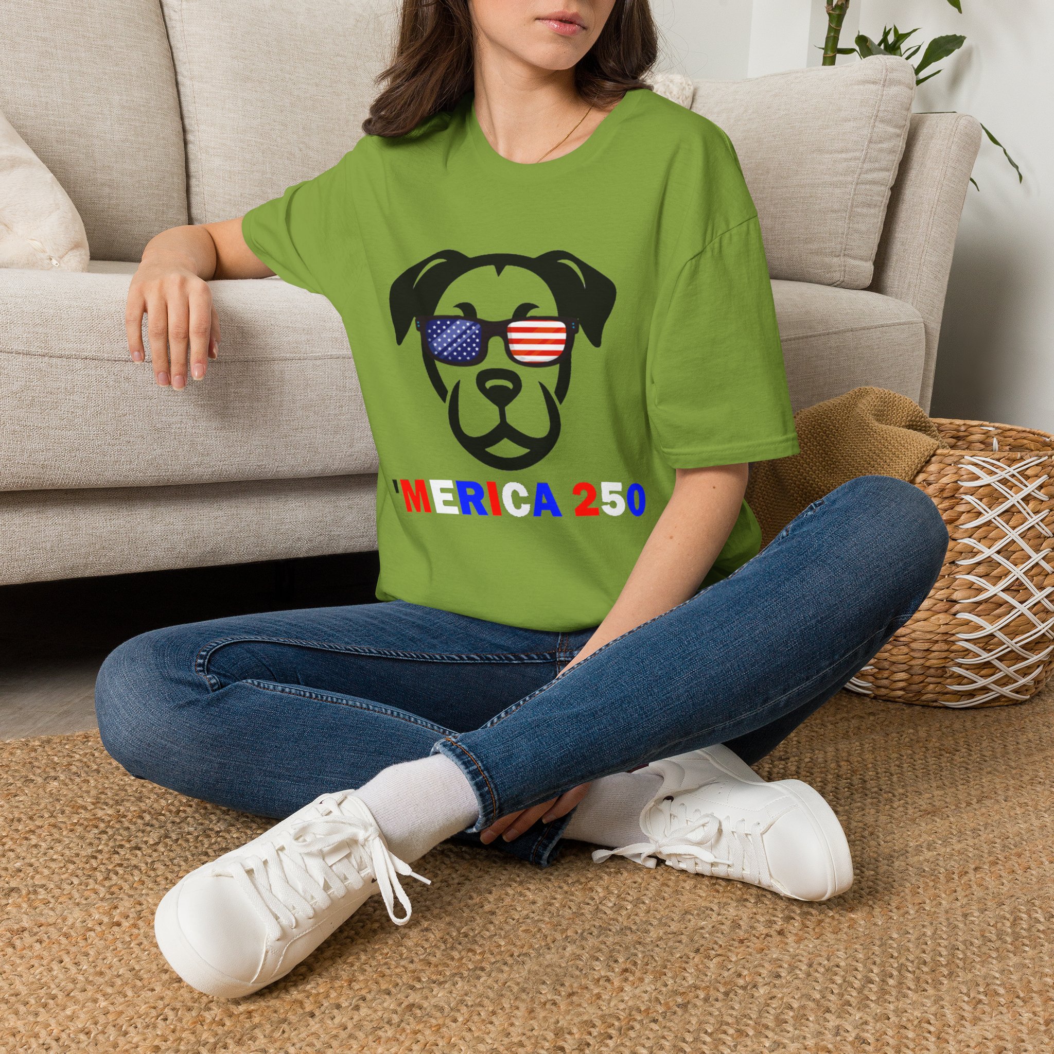 Patriotic Dog T-Shirt — 'America 250' Floppy Ears - Image 10