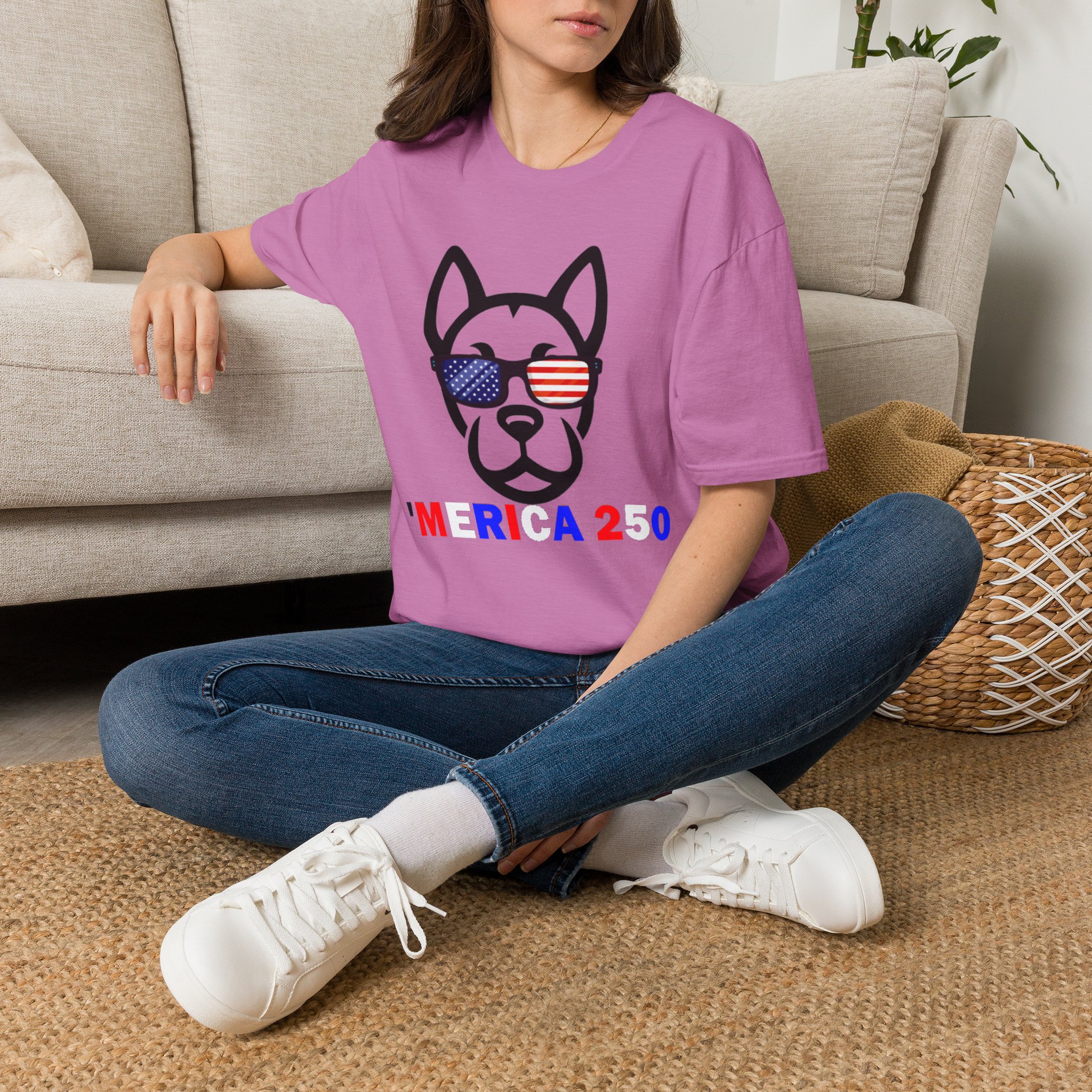Patriotic Dog T-Shirt — 'America 250' Pointy Ears - Image 18