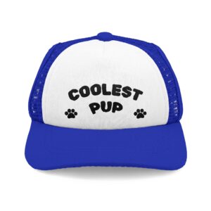 Coolest Pup Doggy Trucker Hat - Foam Mesh Cap For Your Pup