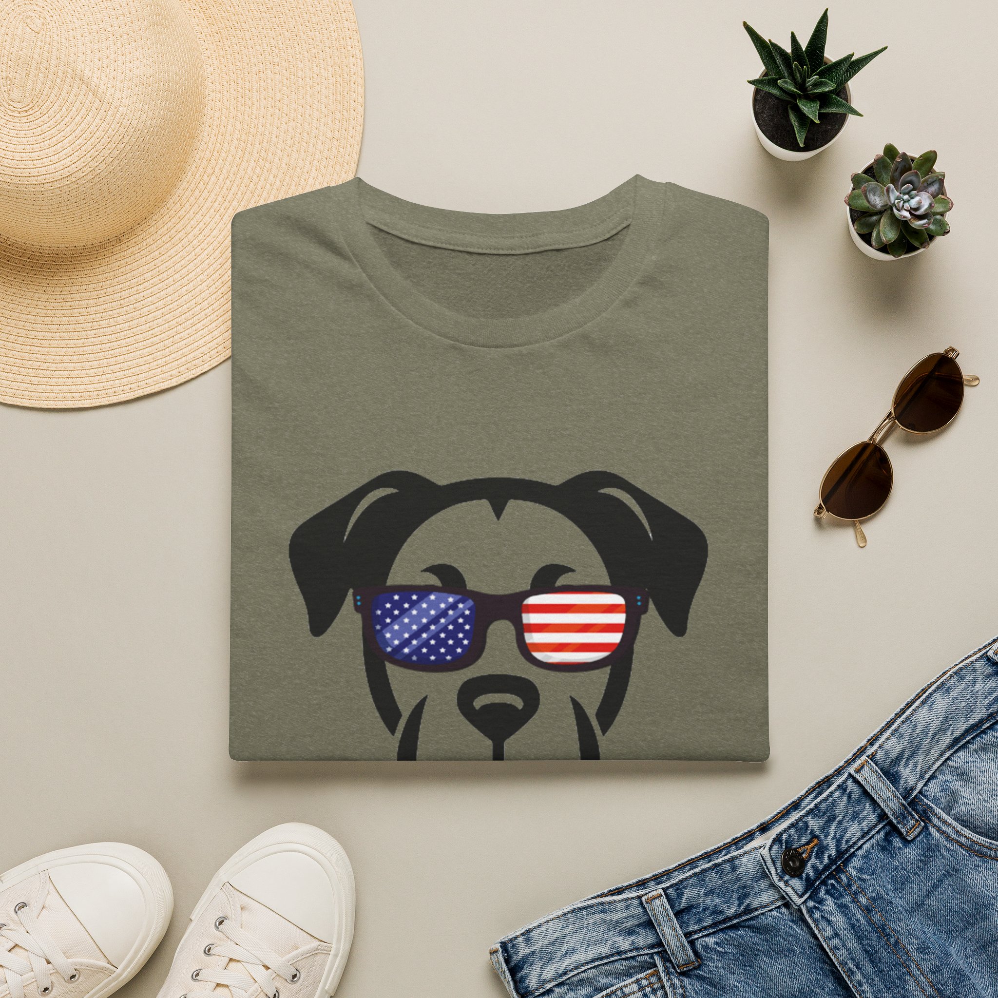 Patriotic Dog T-Shirt — 'America 250' Floppy Ears - Image 5